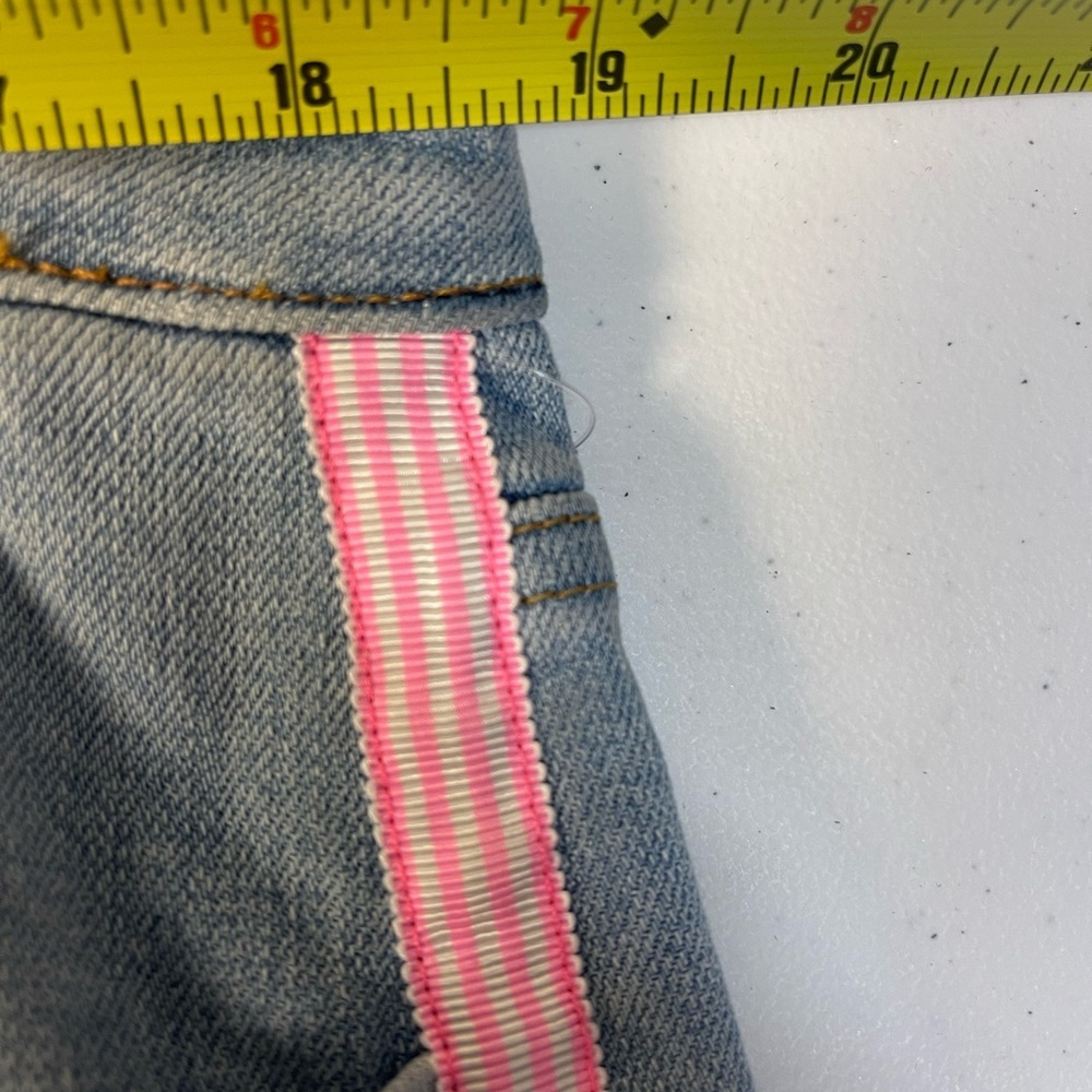 Talbots Light Blue Jeans with Pink Stripes - Picture 6 of 8
